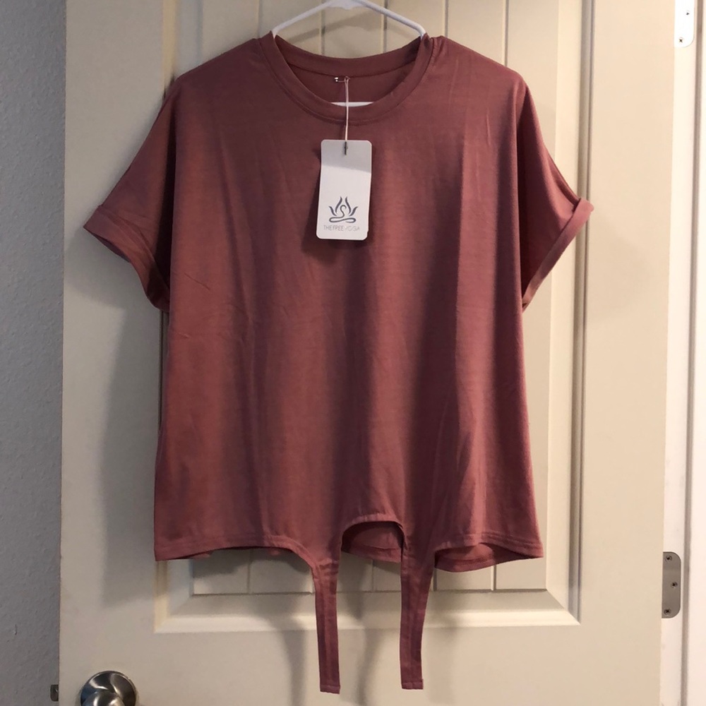The Free Yoga Tie Waist Tee